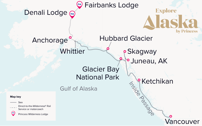 Alaska Cruise Map