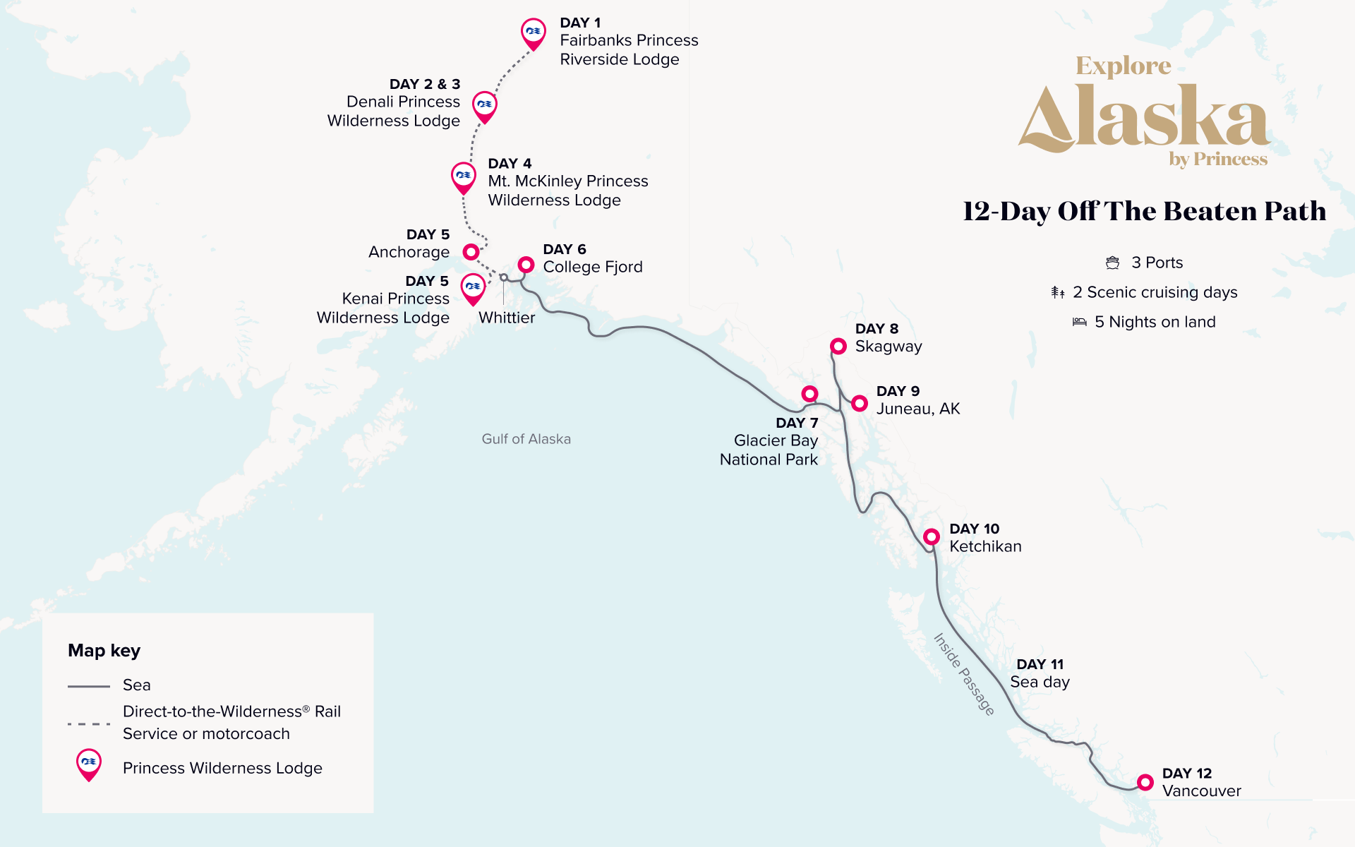 Alaska Cruise Map