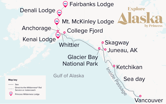 Alaska Cruise Map