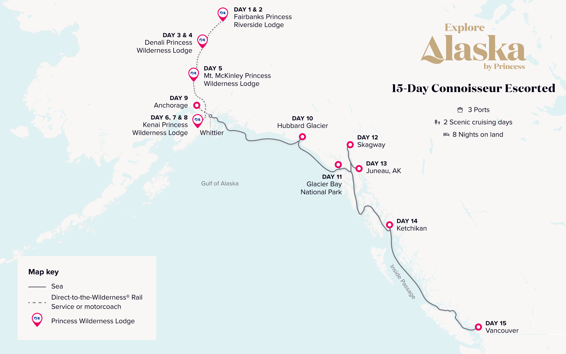 Alaska Cruise Map