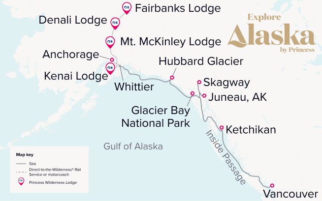 Alaska Cruise Map